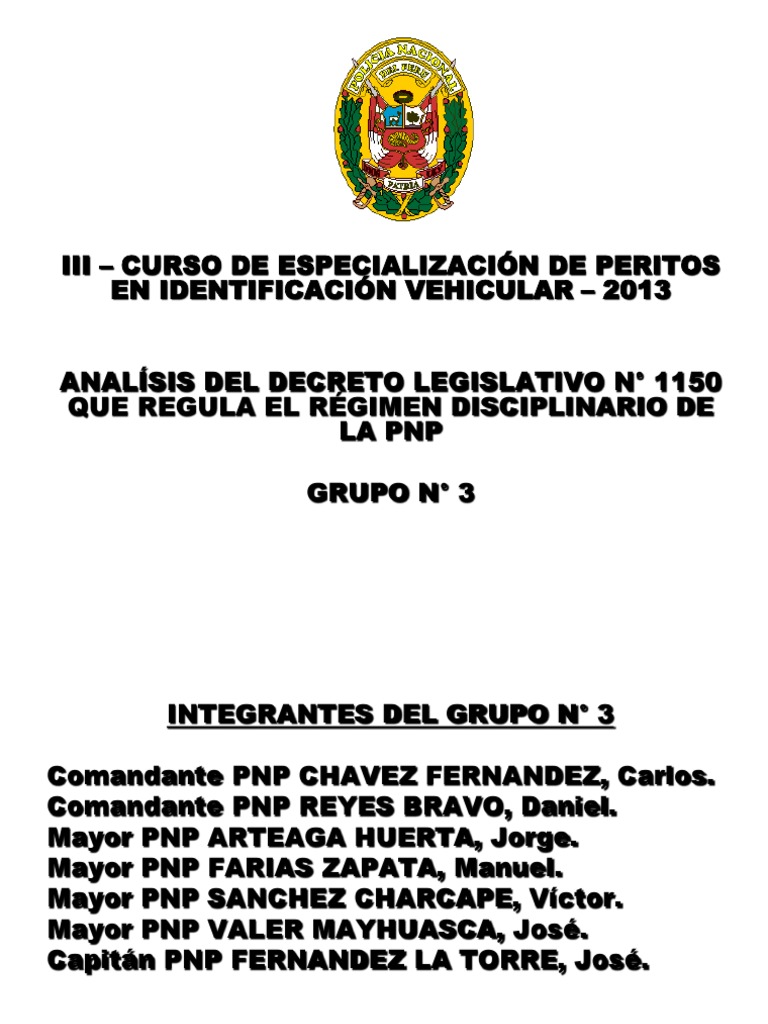decreto legislativo 1150 pnp